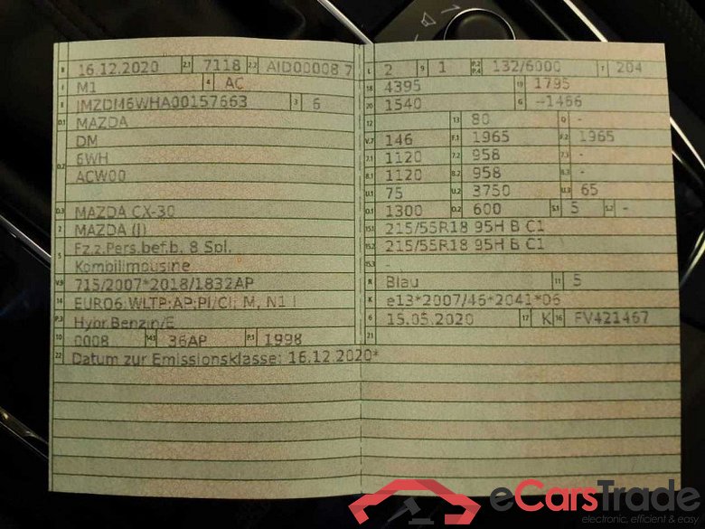 Mazda CX-30 (07.2019->) DE - SUV5 2.0 SKYACTIV-X M Hybrid EU6d, Selection 2WD, 2019 - 2021 #4