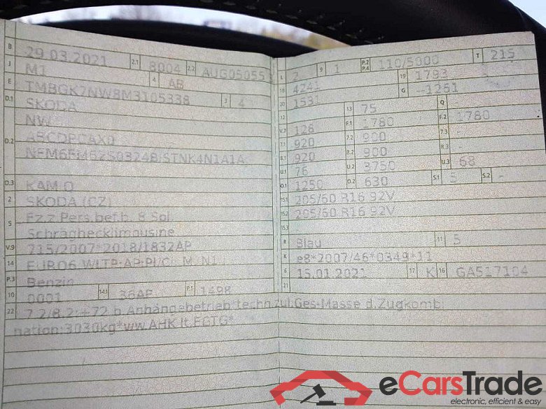 Skoda Kamiq (NW4)(07.2019->) DE - SUV5 1.5 TSI EU6d, Ambition OPF (EURO 6d), 2020 - 2023 #6