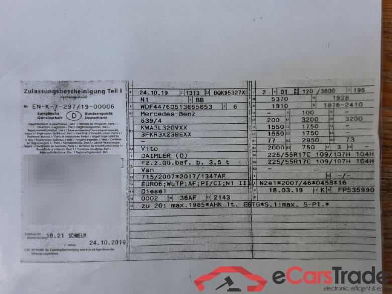 Mercedes _Vito ´14 Vito Kasten 114/116 CDI 119 CDI/BT RWD extralang (447.605) 2.1 120KW AT7 E6 #1
