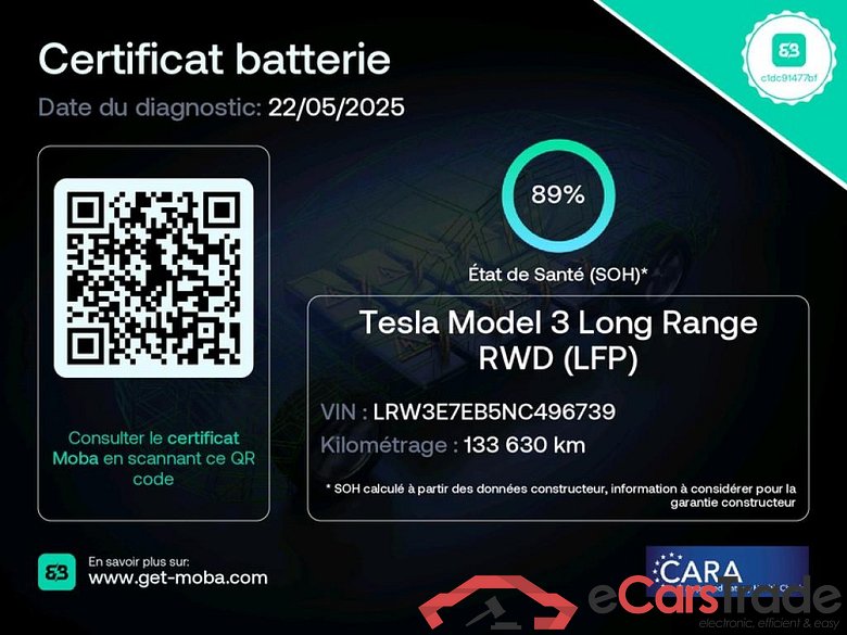 Tesla Grande Autonomie Dual Motor AWD TESLA Model 3 / 2018 / 4P / Berline Grande Autonomie Dual Motor AWD #2