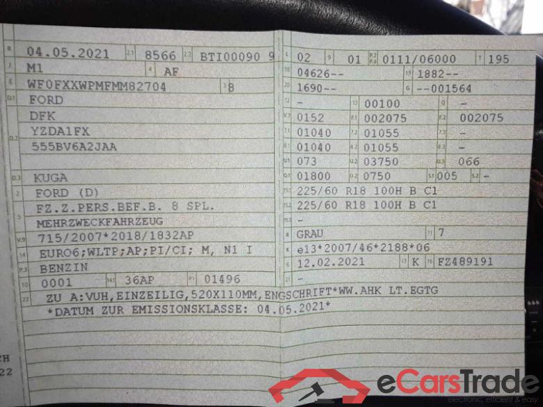 Ford Kuga (2020->) DE - SUV5 1.5 EcoBoost EU6d, ST-Line X Start/Stopp (EURO 6d), 2020 - 2024 #5