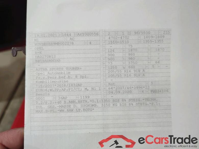 Astra K Sports Tourer Elegance Start/Stop 1.2 Turbo 96KW MT6 E6d #6