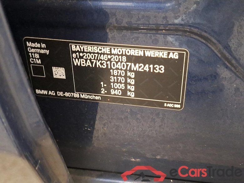 BMW - BMW 1 HATCH 118iA 136PK Advantage Pack Business Plus With Heated Seats & Harman Kardon * PETROL * #6