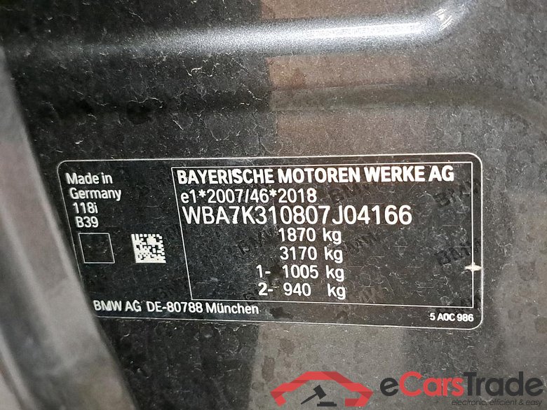 BMW - BMW 1 HATCH 118iA 136PK Advantage Pack Business With Heated Seats & Head Up & Heated Steering Wheel & Active Cruise Control & Harman Kardon & Parking Assistant Pack   * PETROL * #6
